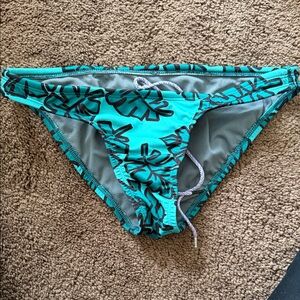 Jolyn Clothing Aqua Floral Bikini Bottom